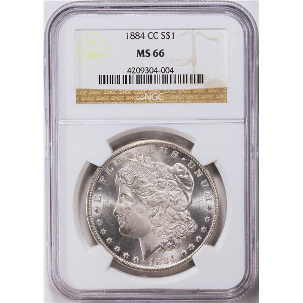 1884-CC $1 Morgan Silver Dollar Coin NGC MS66