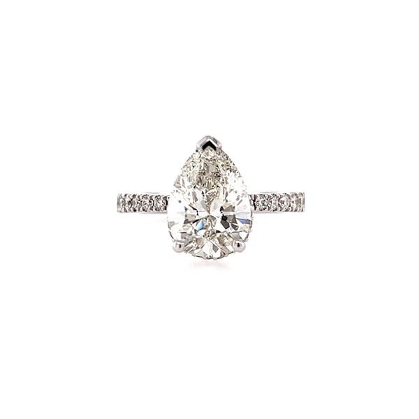 3.74 ctw EGL Certified Diamond Ring - 14KT White Gold