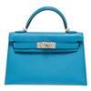 Image 1 : Hermes Bleu Frida Chevre Mini Kelly