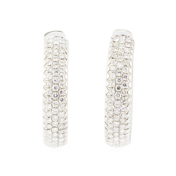 8.00 ctw Diamond Earrings - 18KT White Gold