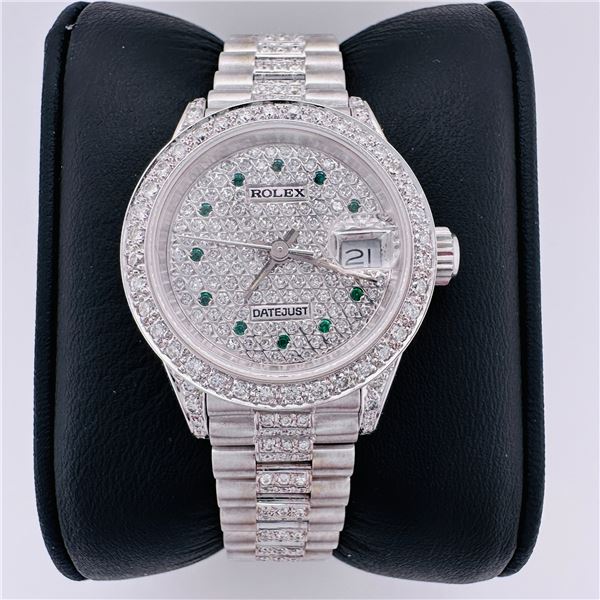 Ladies Rolex President White Gold and Diamond Wristwatch