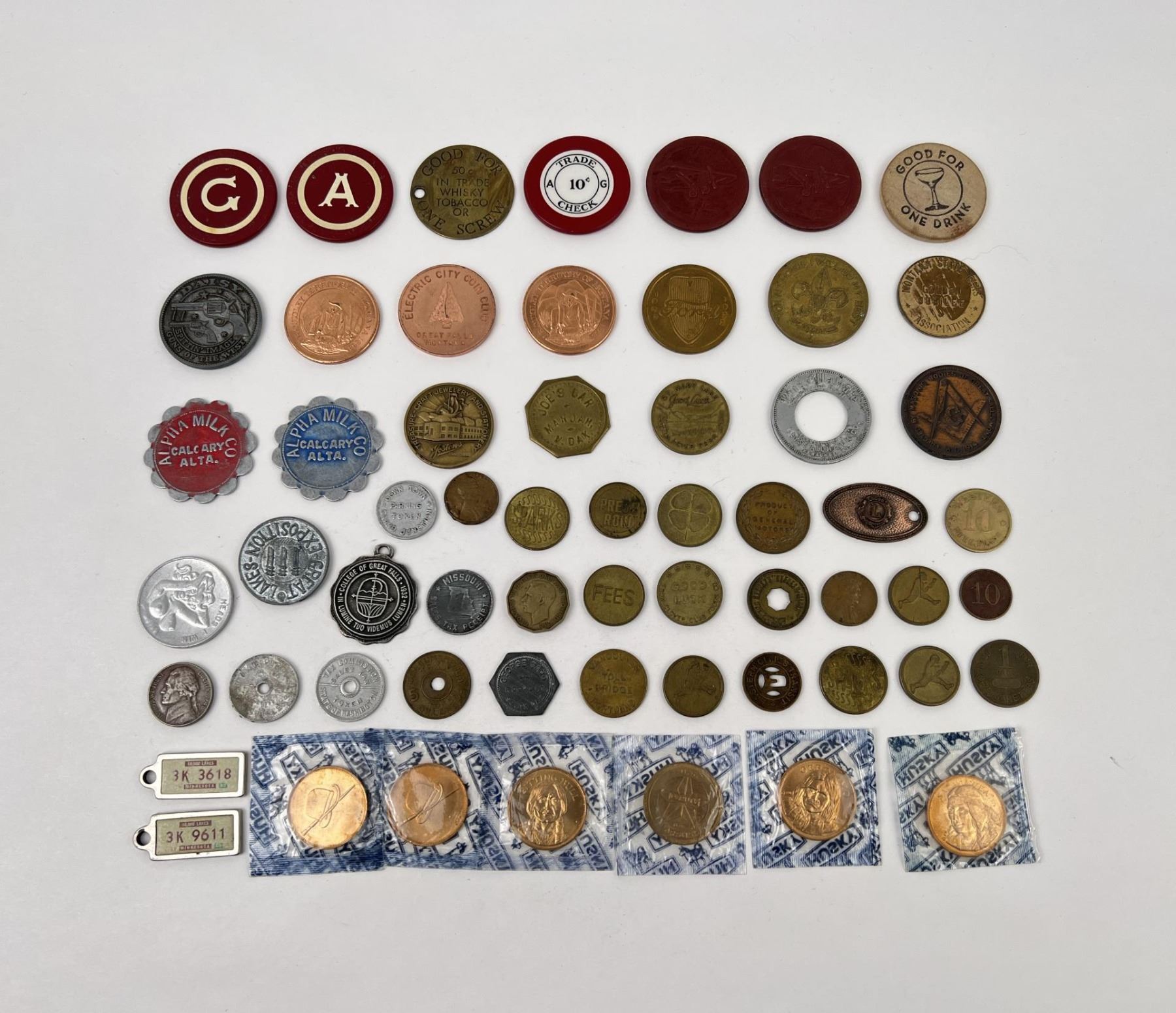 Collection of Trade Tokens