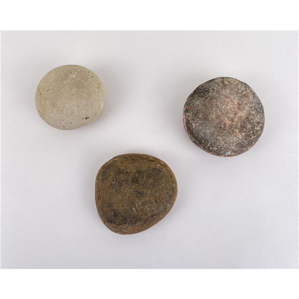 Collection of Stone Discoidal Indian Artifacts
