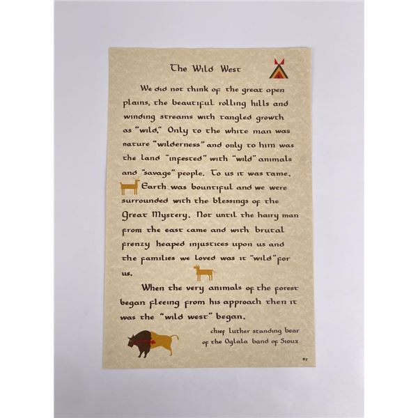 Chief Luther Standing Bear Poem