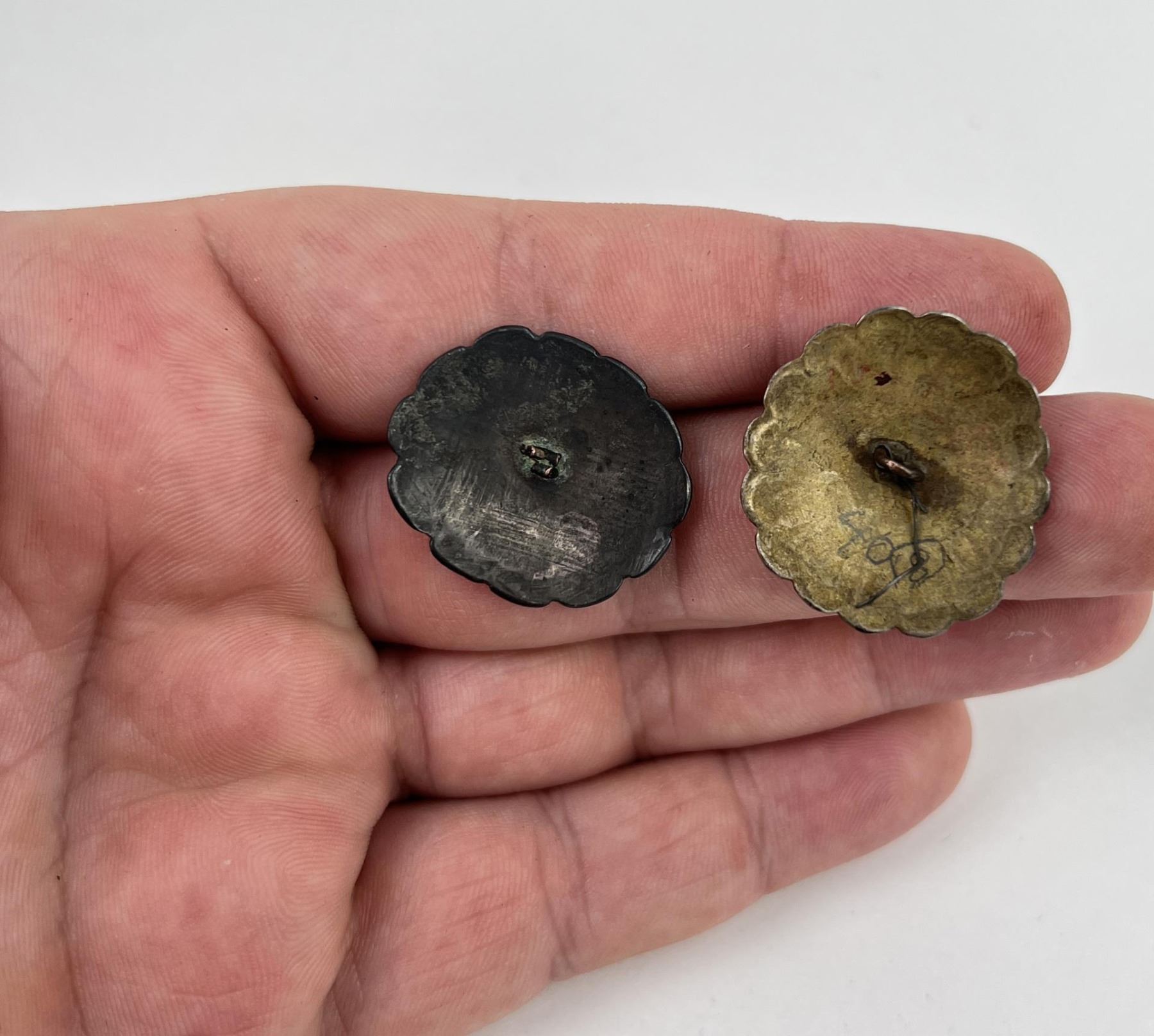 Old Pawn Navajo Indian Silver Buttons
