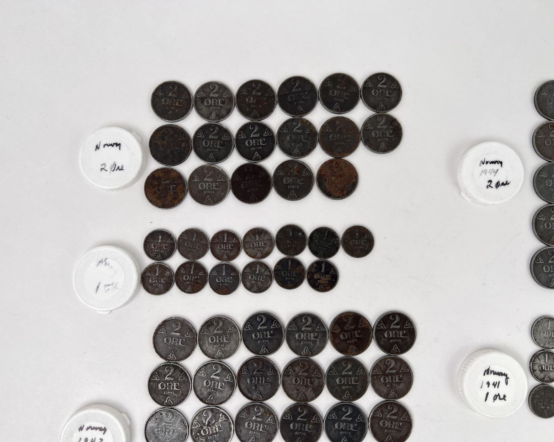 Large Collection of Norway Norwegian Ore Coins