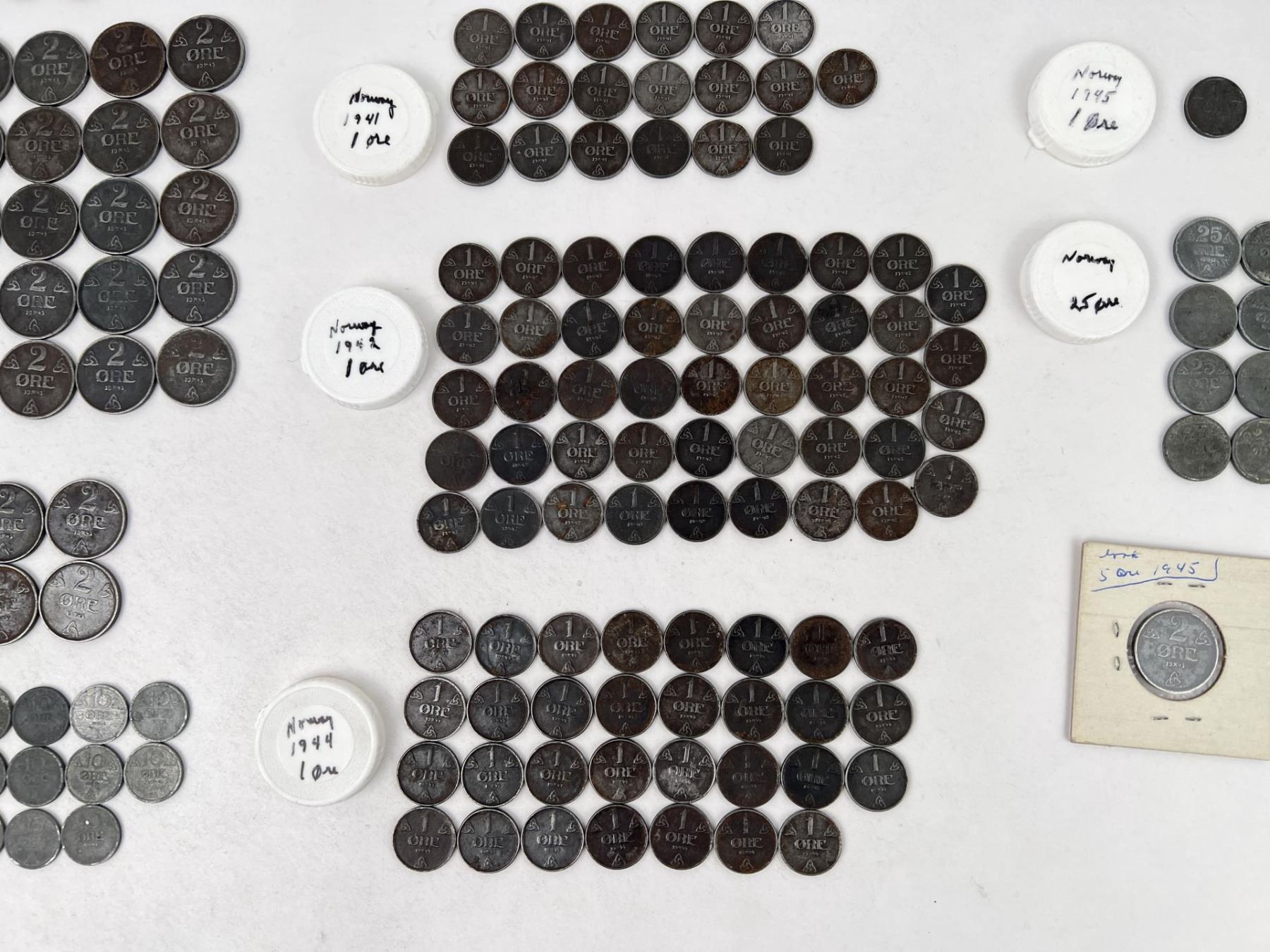 Large Collection of Norway Norwegian Ore Coins
