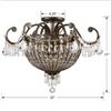 Image 3 : NEW single Crystorama crystal chandelier (in box)