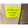 Image 4 : NEW single Crystorama crystal chandelier (in box)