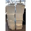 Image 1 : Set of 8 metal restaurant grade rectangle ice buckets - approx. 23 1/2in wide x 12in depth x 11 1/2i