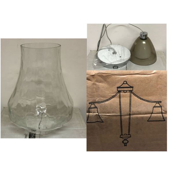 Group of 5 assorted decorative lighting - includes crystal light fixtures / Levico Lighting decorati