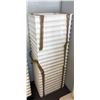 Image 1 : Set of 22 white stackable food grade trays - (approx 25 1/2" W x 18 L x 3 1/2" D)