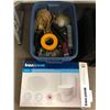 Image 8 : Table top & bottom full of misc electronics - includes 4 Epson label printers / HP laser jet pro pri