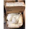Image 2 : Large group of assorted restaurant-grade food containers - includes paper cups / paper cup lids / fo