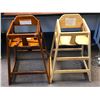 Image 1 : Set of 2 wooden baby high chairs