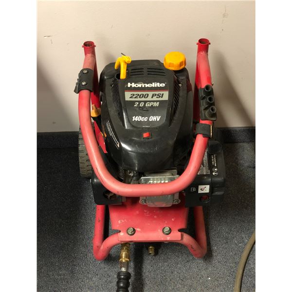 Homelite 2200 PSI 2.0 GPM 140cc OHV gasoline pressure washer w/ hose ...