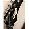 Image 2 : Eldegas black & red 6-string electric guitar w/ hard case & cable