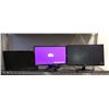 Image 1 : group of 3 assorted LED monitors - includes Dell 24" / Benq 21" & Viewsonic 21" (tested working, mis