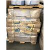 Image 3 : 2 pallets full of NEW polypropylene plastic pellets & 1000 meter rolls of blue fabric (pickup at war