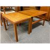 Image 2 : Group of 2 teak side tables - made in Denmark (approx 28" W x 28" L x 19 1/2" H) & (18"