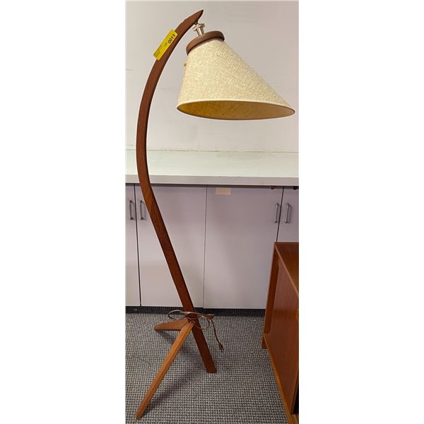 Fabolous Teak arc floor lamp - made in Denmark (approx 61  tall)