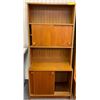 Image 1 : Teak shelf cabinet - made in Denmark (approx 31 1/2" W x 16" L x 68 1/2" H)