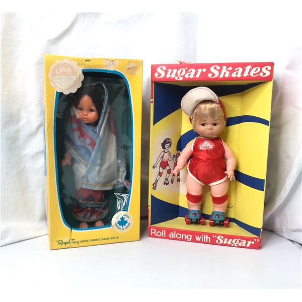 Eugene - Sugar skates roll along w/ sugar baby doll & Cindy ethnic Indian doll (in box) - made by Re