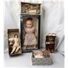 Image 1 : Group of dolls - includes 17" Gerber baby doll / playhouse dolls w/ clothing & mini carriages / mech