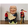 Image 1 : Vintage Beswick Winston Churchill character Toby jug (approx 8" tall) w/ vintage Royal Canadian