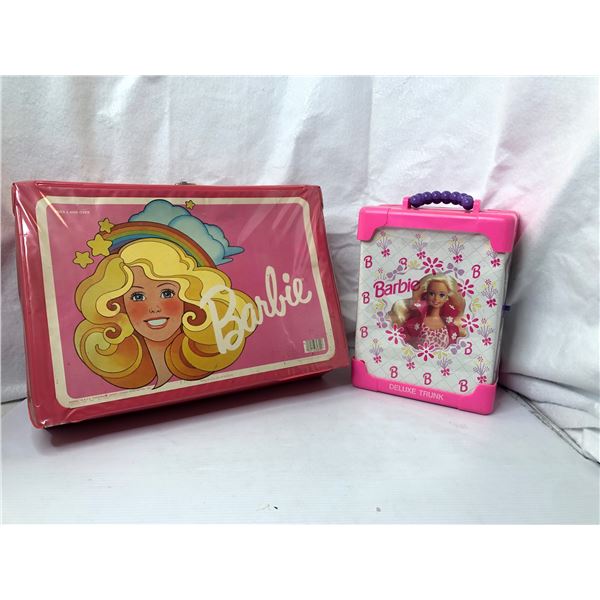 Barbie doll case w/ dolls & accessories & Barbie deluxe trunk