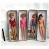 Image 2 : Group of 4 vintage Barbie dolls in swimsuits which also includes 1966 Japan Barbie etc