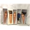 Image 1 : Group of 4 vintage Barbie dolls w/o clothes - also includes box of Barbie accessories