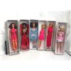 Image 2 : Group of 6 vintage Barbie dolls - includes 1987 Whitney Barbie perfume doll / black Barbie in red fa