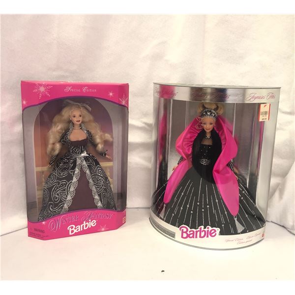 Group of 2 special edition vintage Barbie dolls - includes 1998 happy holidays Barbie (BNIB) & 1996 