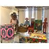 Image 1 : Group of assorted vintage dolls & accessories - includes Angel head & hands set (in box) / tin metal