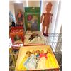 Image 2 : Group of assorted vintage dolls & accessories - includes Angel head & hands set (in box) / tin metal