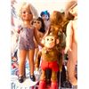 Image 2 : Group of assorted vintage dolls - includes Barbie dolls / happy monkey doll / chatty Cathy doll etc 