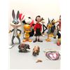 Image 3 : Group of cartoon character figures - includes Bugs Bunny / Daisy duck / Tweety bird / Elmer Fudd / c