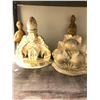 Image 2 : Group of 7 assorted vintage estate items - includes antique oil lamp / native basket bottle / hand c