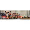 Image 1 : Shelf lot of assorted Mickey Mouse display figures - includes Mickey mouse telephone / trimmer set /