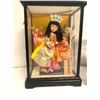 Image 2 : Group of 2 Japanese oriental dolls - includes Samurai doll & doll in Mai-Ohgi dance pose