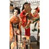 Image 3 : Group of 6 Japanese oriental dolls - includes Samurai doll on horse & Japanese lady