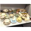 Image 1 : Group of assorted tea cups / plates - includes tea cups & plates / silversmith butter