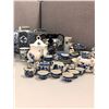 Image 1 : Group full of assorted tea set items - includes tea cups / plates / tea pots / pouring jugs / Chines