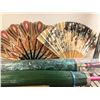 Image 2 : Group of assorted oriental fans & umbrellas - approx 9 pcs