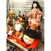 Image 2 : Group of assorted Japanese porcelain oriental dolls - includes doll heads etc