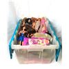Image 1 : Bin full of Barbies & accessories - approx 50 pcs