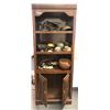 Image 2 : Solid wood 2-door bookcase w/ contents - approx 30" x 17 1/2" x 76" H