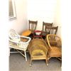 Image 1 : Group of 10 assorted vintage estate items - includes baby wicker chairs / wicker doll cradle / oval 