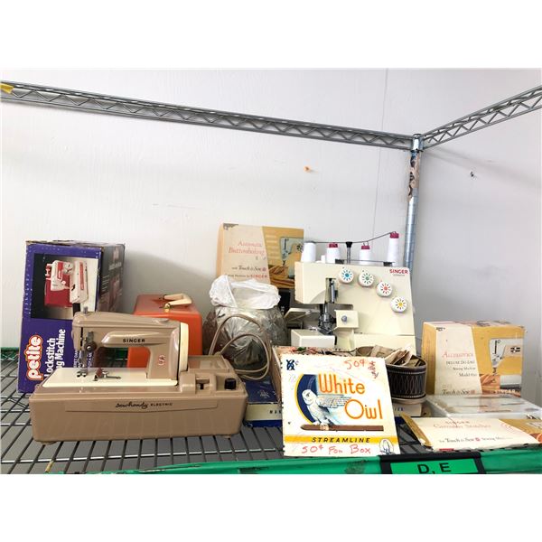 Group of assorted sewing machines 